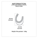 925 Sterling Silver **title:** Elegant Horseshoe Zircon Stud Earrings In Sterling Silver
