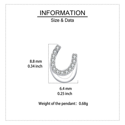 925 Sterling Silver **title:** Elegant Horseshoe Zircon Stud Earrings In Sterling Silver
