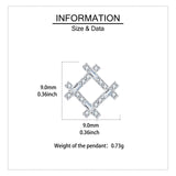 925 Sterling Silver Elegant Silver Geometric Zircon Stud Earrings With Floral Accent