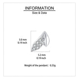 925 Sterling Silver Elegant Silver Leaf Zircon Stud Earrings With Modern Design