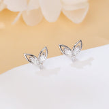 925 Sterling Silver Elegant Silver Stud Earrings With Marquise Zircons - Timeless Sophistication