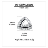 925 Sterling Silver Elegant Triangular Zircon Stud Earrings In Silver-plated Metal