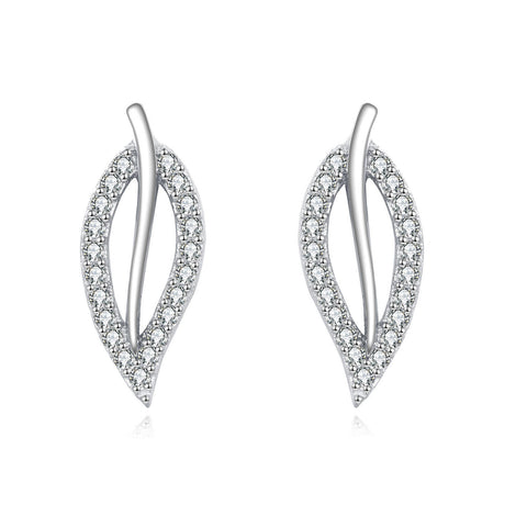 925 Sterling Silver Elegant Teardrop Zircon Earrings In Sterling Silver