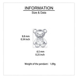 925 Sterling Silver Silver Teddy Bears With Bow Ties: Elegant Decorative Figurines