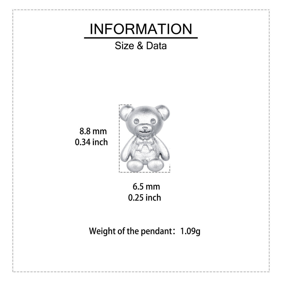 925 Sterling Silver Silver Teddy Bears With Bow Ties: Elegant Decorative Figurines
