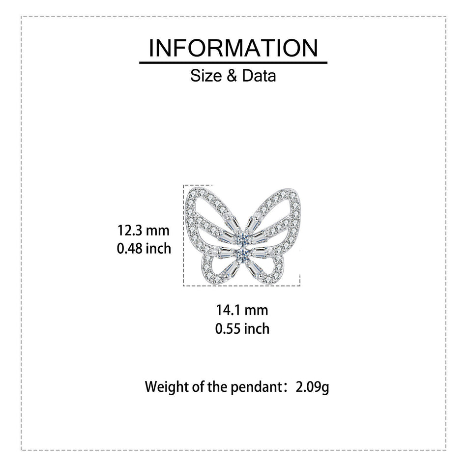 925 Sterling Silver **stunning Zircon Butterfly Earrings: Elegant Jewelry For Special Occasions**