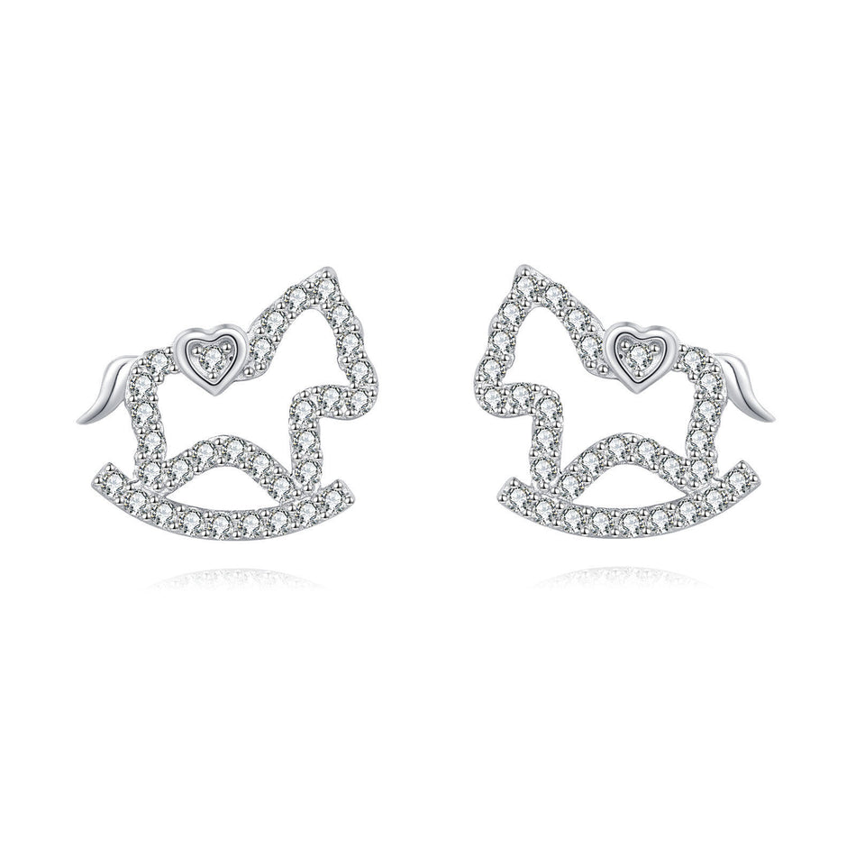 925 Sterling Silver Elegant Heart-shaped Zircon Earrings For Special Occasions