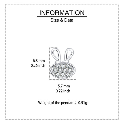 925 Sterling Silver **fashionable Rabbit Design Zircon-studded Silver Earrings**