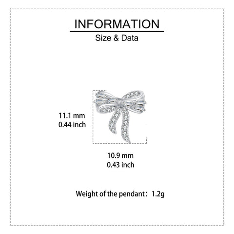 925 Sterling Silver Elegant Zircon-encrusted Plated with White Gold Bow Earrings