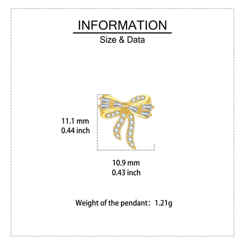 925 Sterling Silver Golden Bow Earrings With Zircon Accents: Elegant Luxury For Everyday Elegance