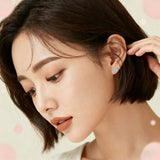 925 Sterling Silver Elegant Zircon Bow Earrings With Sparkling Accents