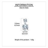 925 Sterling Silver Elegant Double Moissanite Silver Stud Drop Earrings