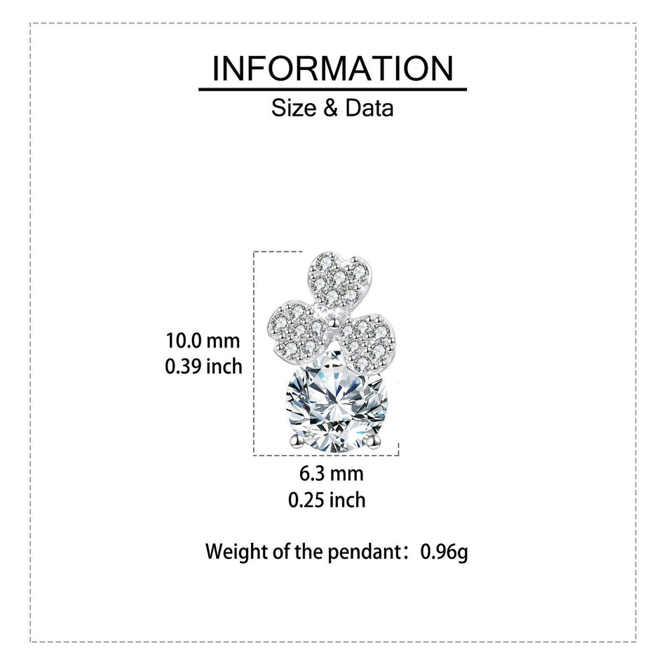 925 Sterling Silver Elegant Floral Moissanite Stud Earrings In Silver