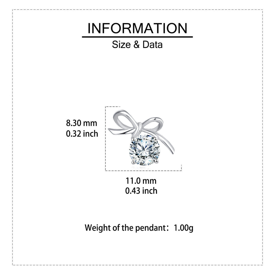 925 Sterling Silver Elegant Silver Bow Earrings With Sparkling Central Stones