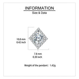 925 Sterling Silver Elegant Square Halo Moissanite Stud Earrings In Plated with White Gold: Timeless Beauty Meets Modern Design
