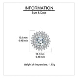 925 Sterling Silver Elegant Silver Floral Stud Earrings With Central Moissanite & Petite Gems