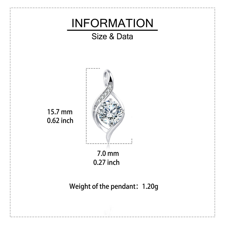 925 Sterling Silver Elegant Silver Moissanite Earrings With Swirling Design