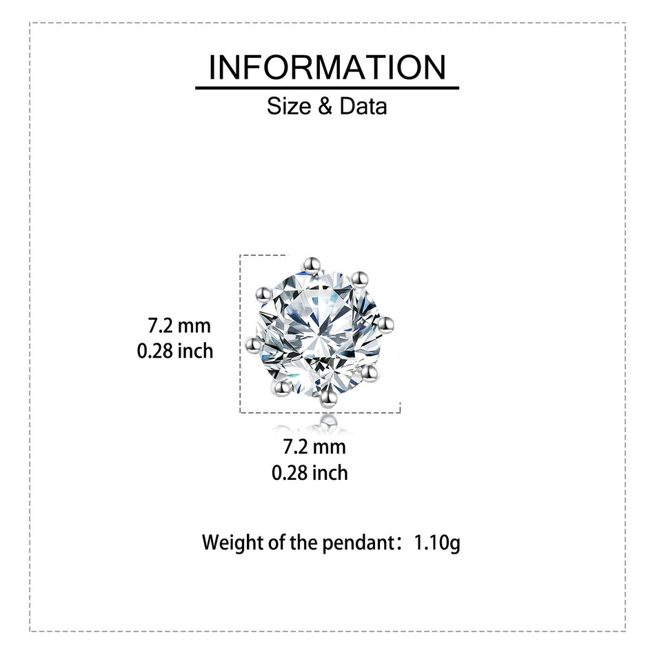 925 Sterling Silver Elegant Moissanite Stud Earrings In Silver: Timeless Beauty Meets Modern Simplicity