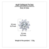 925 Sterling Silver Elegant Floral Moissanite Earrings With Radiant Center Stone