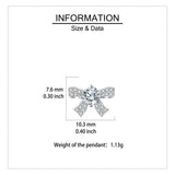 925 Sterling Silver Elegant Moissanite Bow Stud Earrings In Plated with White Gold Setting