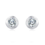 925 Sterling Silver Elegant Moissanite Stud Earrings