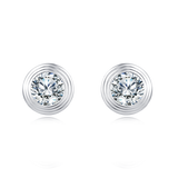 925 Sterling Silver Elegant Moissanite Stud Earrings