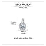 925 Sterling Silver Elegant Cushion-cut Moissanite Halo Earrings With Pav¨¦ Accents In Sterling Silver