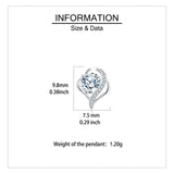 925 Sterling Silver Elegant Heart-shaped Moissanite Earrings