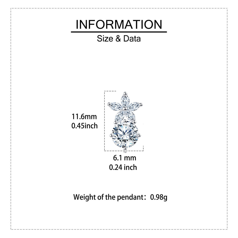 925 Sterling Silver Elegant Floral Moissanite Stud Earrings