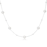925 Sterling Silver Asymmetric Pearl Necklace In Sterling Silver: Modern Elegance Redefined