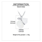 925 Sterling Silver Elegant Gourd Pendant Necklace, Inlaid with Zircon