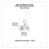 925 Sterling Silver Elegant Silver Heart Pendant Necklace With Textured Beaded Chain