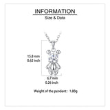 925 Sterling Silver Elegant Bear Pendant Necklace with Sterling Silver Chain