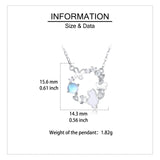 925 Sterling Silver Enchanted Moonstone Cat Necklace With Floral Accents