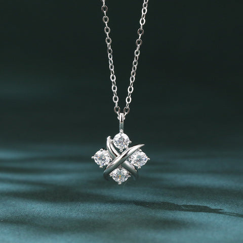 925 Sterling Silver Elegant Zircon Cross Pendant Necklace In Sterling Silver – Timeless Luxury Jewelry