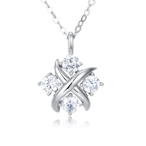 925 Sterling Silver Elegant Zircon Cross Pendant Necklace In Sterling Silver – Timeless Luxury Jewelry