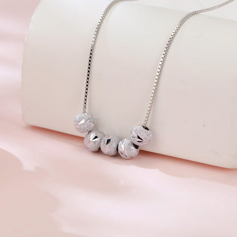 925 Sterling Silver **zircon-encrusted Heart-shaped Pendant Necklace**