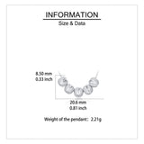 925 Sterling Silver **zircon-encrusted Heart-shaped Pendant Necklace**