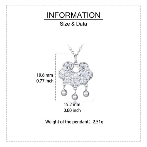 925 Sterling Silver Elegant Moissanite Butterfly Pendant Necklace With Dangling Spheres