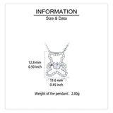 925 Sterling Silver Elegant Moissanite Teddy Bear Pendant Necklace With Sparkling Accents