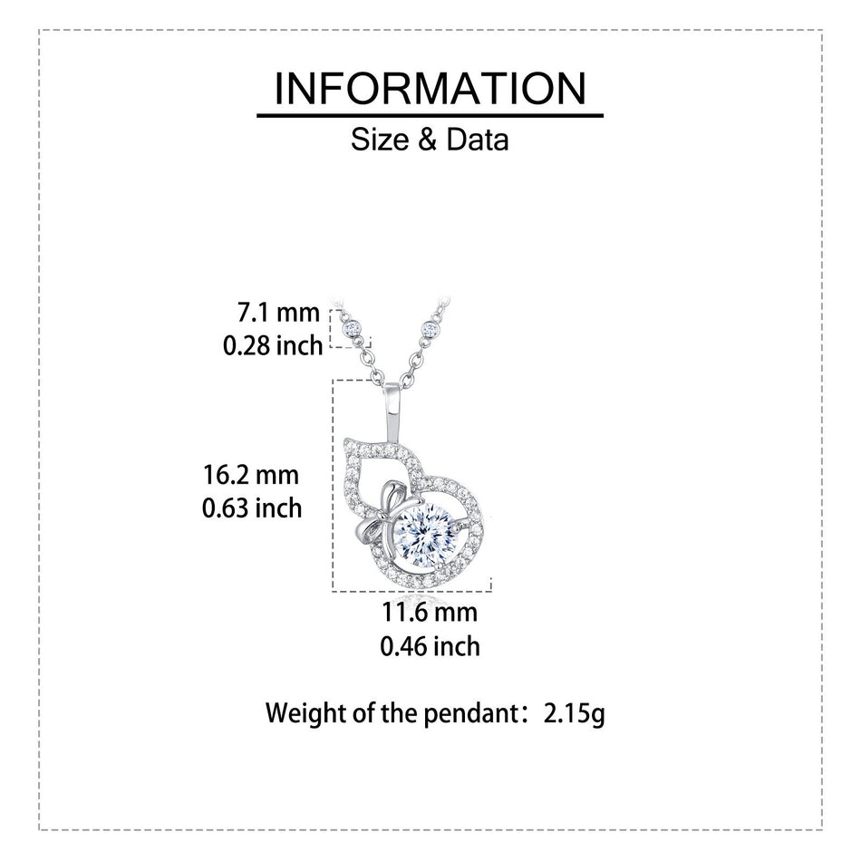 925 Sterling Silver Gourd Pendant Necklace