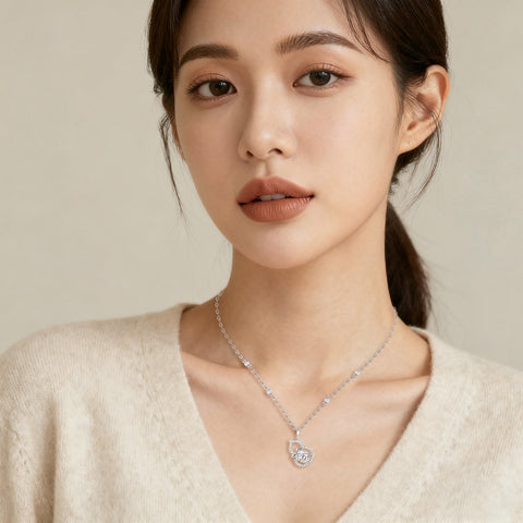 925 Sterling Silver Gourd Pendant Necklace