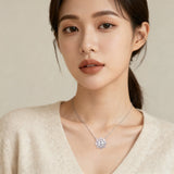 925 Sterling Silver Elegant Moissanite Sunburst Pendant Necklace | Luxury Jewelry Masterpiece
