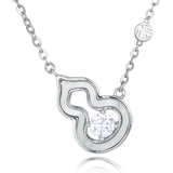 925 Sterling Silver Elegant  Moissanite Pendant Necklace With Delicate Chain And Charm