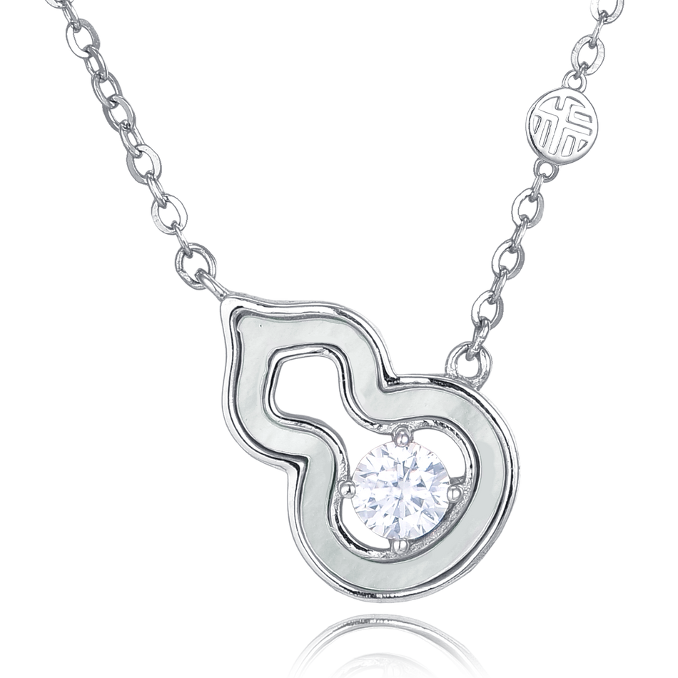 925 Sterling Silver Elegant  Moissanite Pendant Necklace With Delicate Chain And Charm