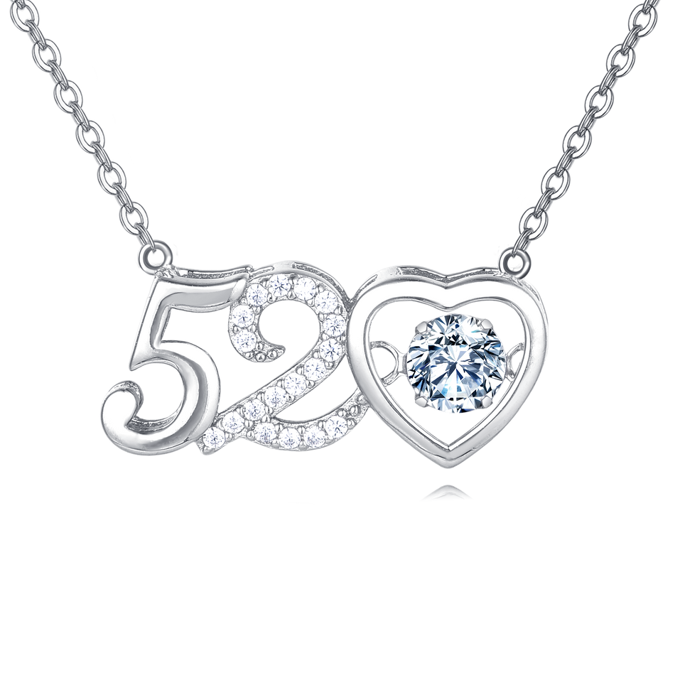 925 Sterling Silver Exquisite 520 Heart Moissanite Pendant Necklace In Sterling Silver