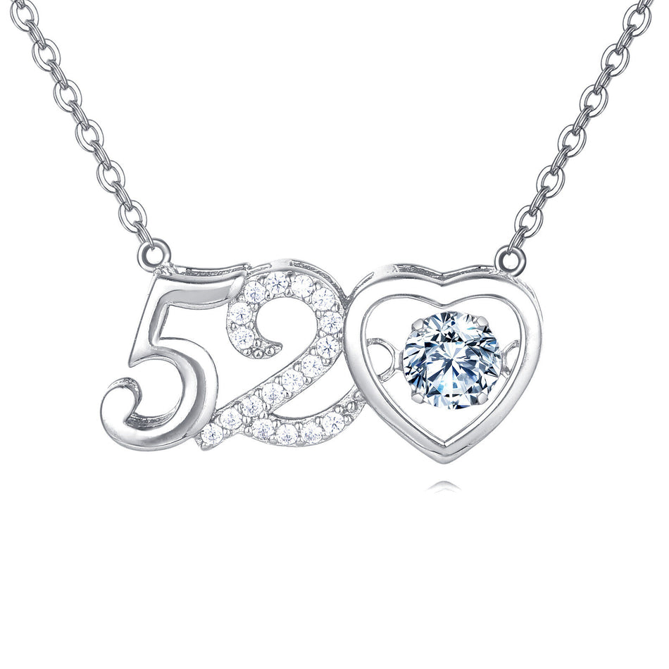 925 Sterling Silver Exquisite 520 Heart Moissanite Pendant Necklace In Sterling Silver