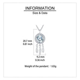 925 Sterling Silver Elegant Moissanite Feather Charm Necklace In Sterling Silver