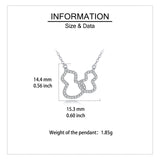 925 Sterling Silver Eternal Love Interlocking Heart Moissanite Necklace