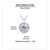 925 Sterling Silver Elegant Solitaire Moissanite Necklace In Plated with White Gold – Timeless Luxury Jewelry